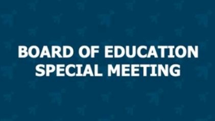 Special Board of Education Meeting